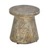 Outdoor Yard or Living Room Side Table with Wood Grain