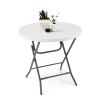 Round End Table Sofa Side Table for Indoor & Outdoor