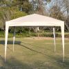 Outdoor 10 x 10 Ft Pop Up Gazebo Canopy Tent Removable Sidewall with Zipper, 2pc Sidewall with Windows, 4pc Weight Sand Bag and Carry Bag