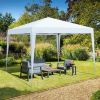 Outdoor 10 x 10 Ft Pop Up Gazebo Canopy Tent Removable Sidewall with Zipper, 2pc Sidewall with Windows, 4pc Weight Sand Bag and Carry Bag