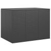 Patio Cushion Box PE Rattan Black