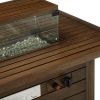 LEGACY HEATING 57" Propane Fire Pit Table, 50,000BTU Outdoor Gas Fire Pit, 2 in 1 Rectangular Firepit Tabletop w/ Lid, Wind Guard, Glass Beads