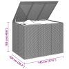 Patio Cushion Box PE Rattan Gray