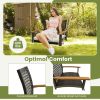 Outdoor & Indoor Single Person Swing Chair with Armrests Cushion