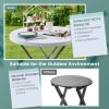 Round End Table Sofa Side Table for Indoor & Outdoor