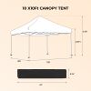 Outdoor 10 x 10 Ft Pop Up Gazebo Canopy Tent Removable Sidewall with Zipper, 2pc Sidewall with Windows, 4pc Weight Sand Bag and Carry Bag