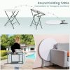 Round End Table Sofa Side Table for Indoor & Outdoor