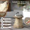 Outdoor Yard or Living Room Side Table with Wood Grain