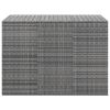 Patio Cushion Box PE Rattan Gray