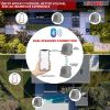 5 Core Outdoor Speakers Bluetooth 2Pcs Wireless Waterproof Patio Garden Speakers Rechargeable Solar LED Rock Garden Speaker - Grey