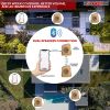 5 Core Outdoor Speakers Bluetooth 2Pcs Wireless Waterproof Patio Garden Speaker Rechargeable Solar LED Rock Garden Speaker - Brown