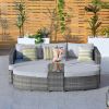 Direct Wicker 4-Piece Outdoor Sofa Daybed Set Patio Furniture Sunbed