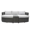 Direct Wicker 4-Piece Outdoor Sofa Daybed Set Patio Furniture Sunbed