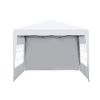 Outdoor 10 x 10 Ft Pop Up Gazebo Canopy Tent Removable Sidewall with Zipper, 2pc Sidewall with Windows, 4pc Weight Sand Bag and Carry Bag