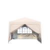 Outdoor 10 x 10 Ft Pop Up Gazebo Canopy Tent Removable Sidewall with Zipper, 2pc Sidewall with Windows, 4pc Weight Sand Bag and Carry Bag