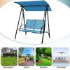 2-Seat Outdoor Canopy Swing with Comfortable Seat Fabric and Heavy-duty Metal Frame