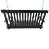 Front Porch Swing with Armrests;  Wood Bench Swing with Hanging Chains; for Outdoor Patio ; Garden Yard;  Porch;  Backyard;  or Sunroom