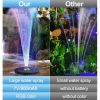 Solar Water Fountain Colorful Floating Fountain Solar Powered Pool Pond Waterfall Fountain Pump Garden Outdoor Decor