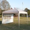 Outdoor 10 x 10 Ft Pop Up Gazebo Canopy Tent Removable Sidewall with Zipper, 2pc Sidewall with Windows, 4pc Weight Sand Bag and Carry Bag