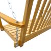 Front Porch Swing with Armrests;  Wood Bench Swing with Hanging Chains; for Outdoor Patio ; Garden Yard;  Porch;  Backyard;  or Sunroom