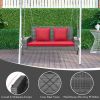 2-Person Patio PE Wicker Hanging Porch Swing Bench Chair Cushion 800 Pounds