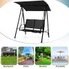 2-Seat Outdoor Canopy Swing with Comfortable Seat Fabric and Heavy-duty Metal Frame