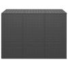 Patio Cushion Box PE Rattan Black