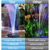 Solar Water Fountain Colorful Floating Fountain Solar Powered Pool Pond Waterfall Fountain Pump Garden Outdoor Decor