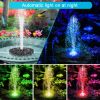 Solar Water Fountain Colorful Floating Fountain Solar Powered Pool Pond Waterfall Fountain Pump Garden Outdoor Decor