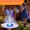 Solar Water Fountain Colorful Floating Fountain Solar Powered Pool Pond Waterfall Fountain Pump Garden Outdoor Decor